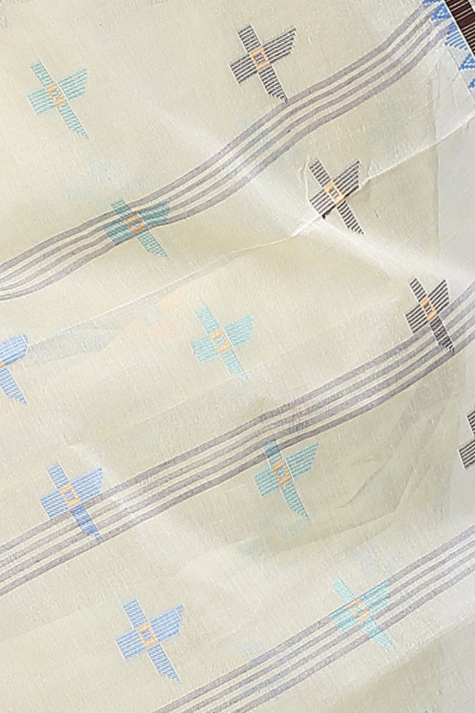 Gray Shade Pure Cotton Rowan Tant Saree (975)